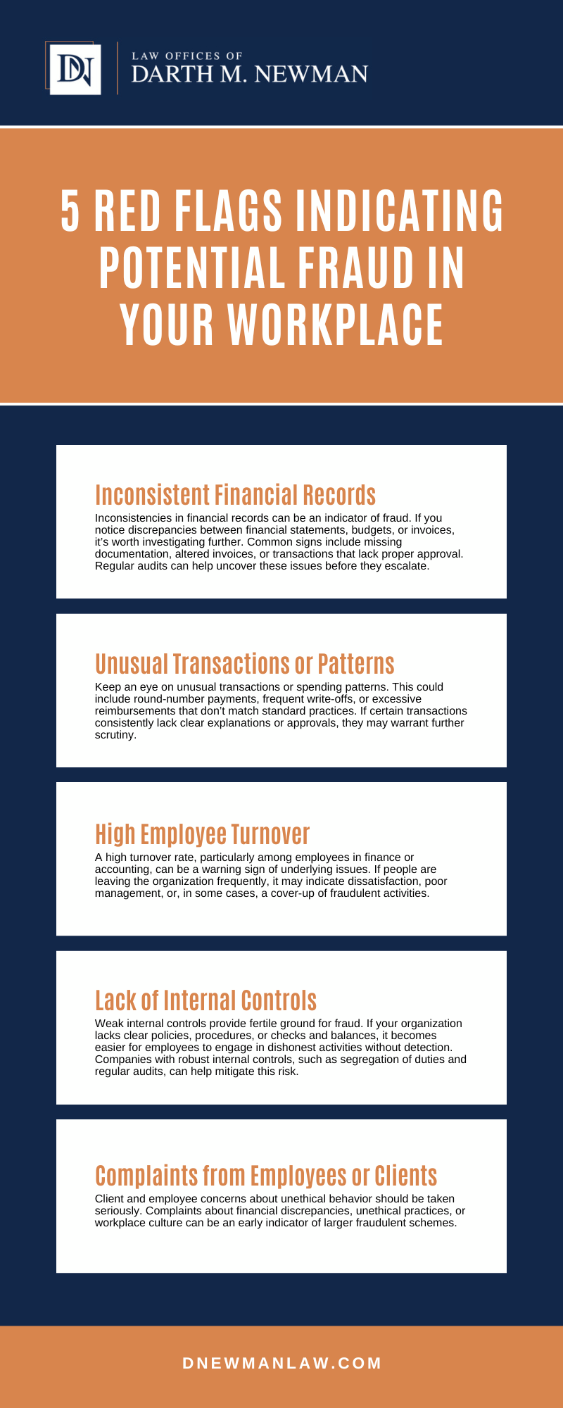 5 Red Flags Indicating Potential Fraud In Your Workplace Infographic